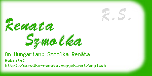 renata szmolka business card
